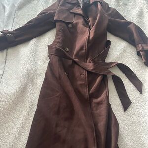 Chic Chocolate Brown Trench Coat
